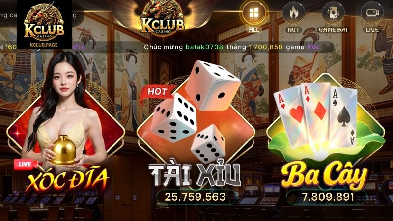 Tài Xỉu KCLUB - Sân Chơi Tỉ Lệ Ăn Cao, Rút Thưởng Siêu Tốc Tổng quan về game Tài Xỉu online tại KCLUB